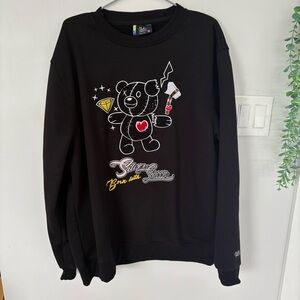 Bleecker & Mercer "Born with a Silver Spoon" Bear Crewneck - Large